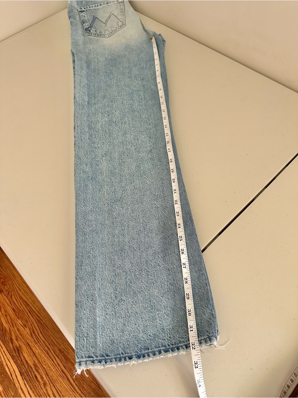 MOTHER The High Waisted Tunnel Vision Sneak Jeans The Other Side Size 24 Campus - Picture 8 of 9